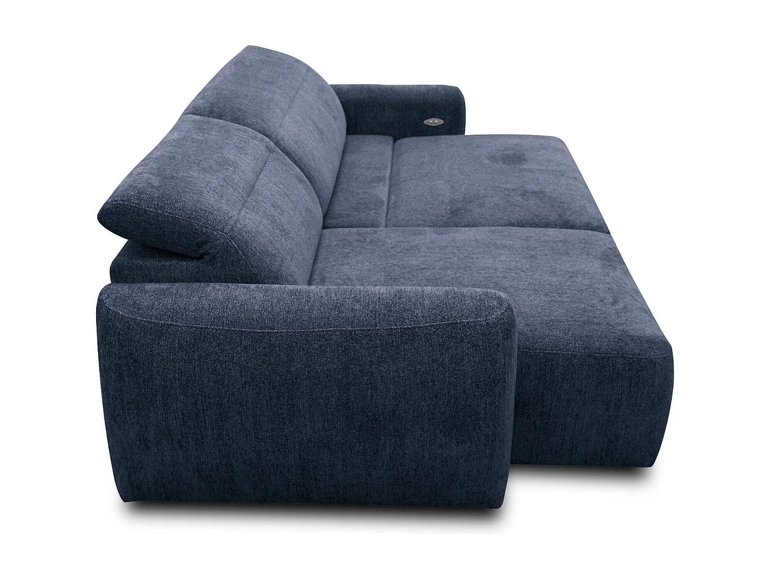 Ecksofa 4-Sitzer links NERO, dunkelblau