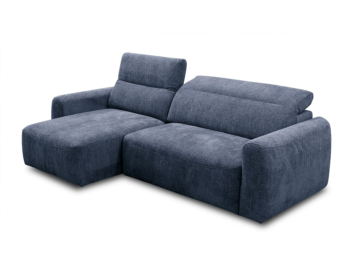 Ecksofa 4-Sitzer links NERO, dunkelblau