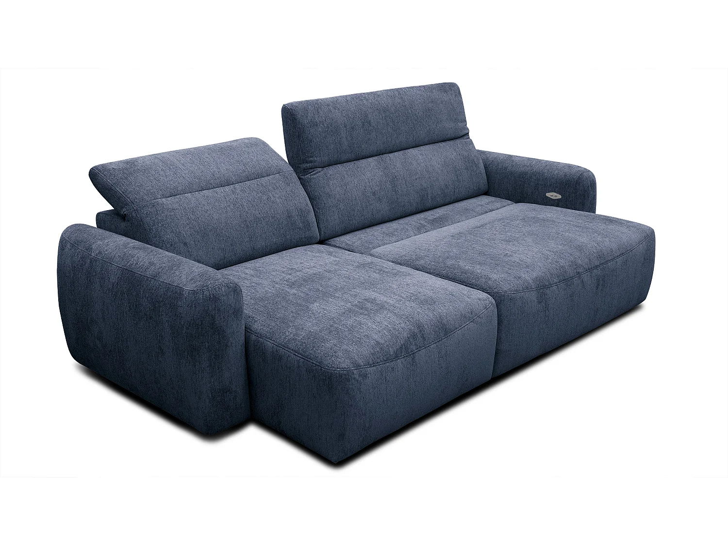 Ecksofa 4-Sitzer links NERO, dunkelblau