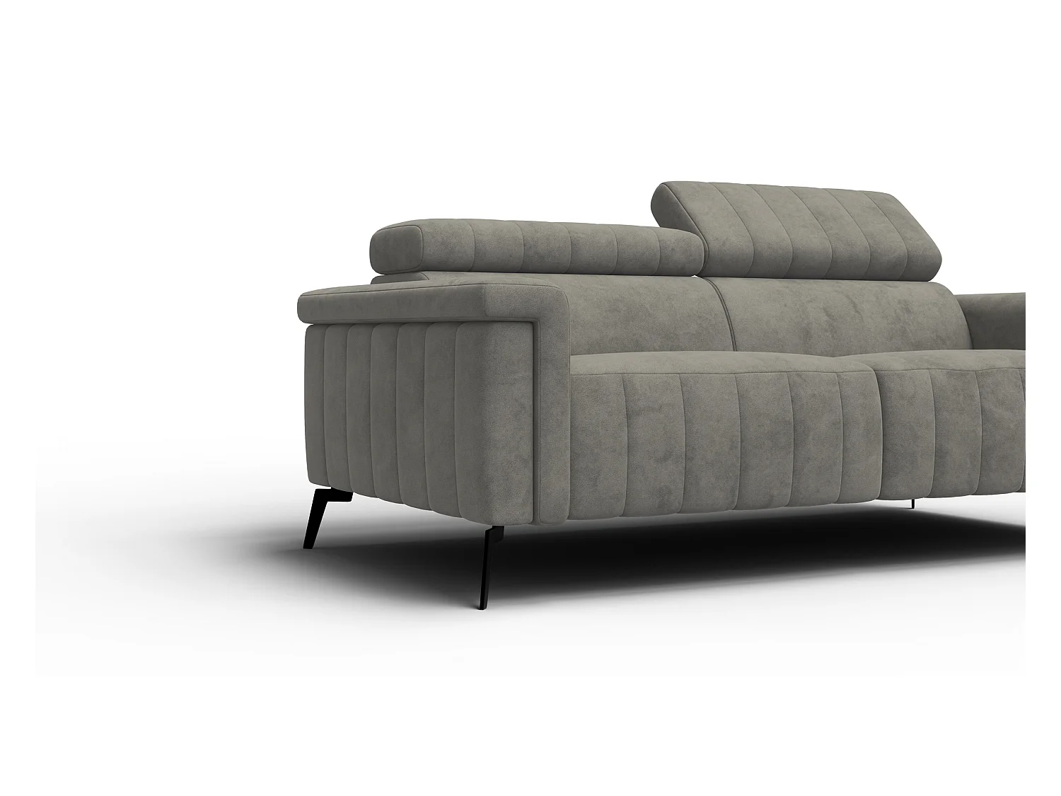 Canapé 3 places NORDEL, tissu taupe