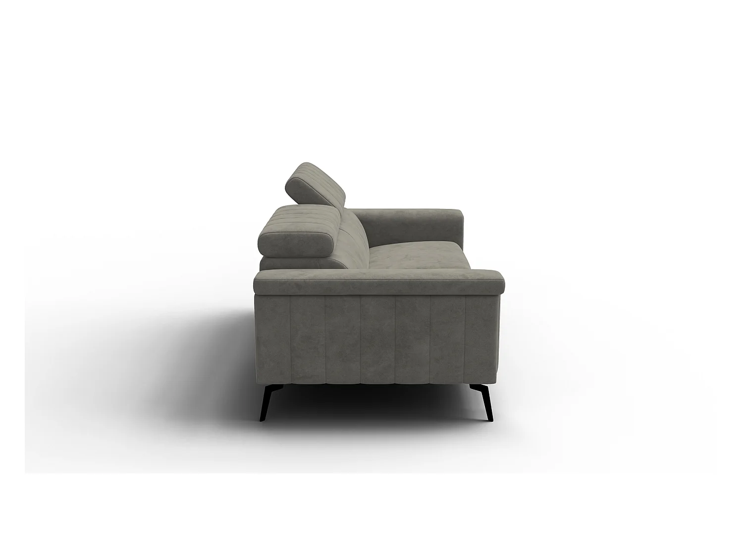 Canapé 3 places NORDEL, tissu taupe