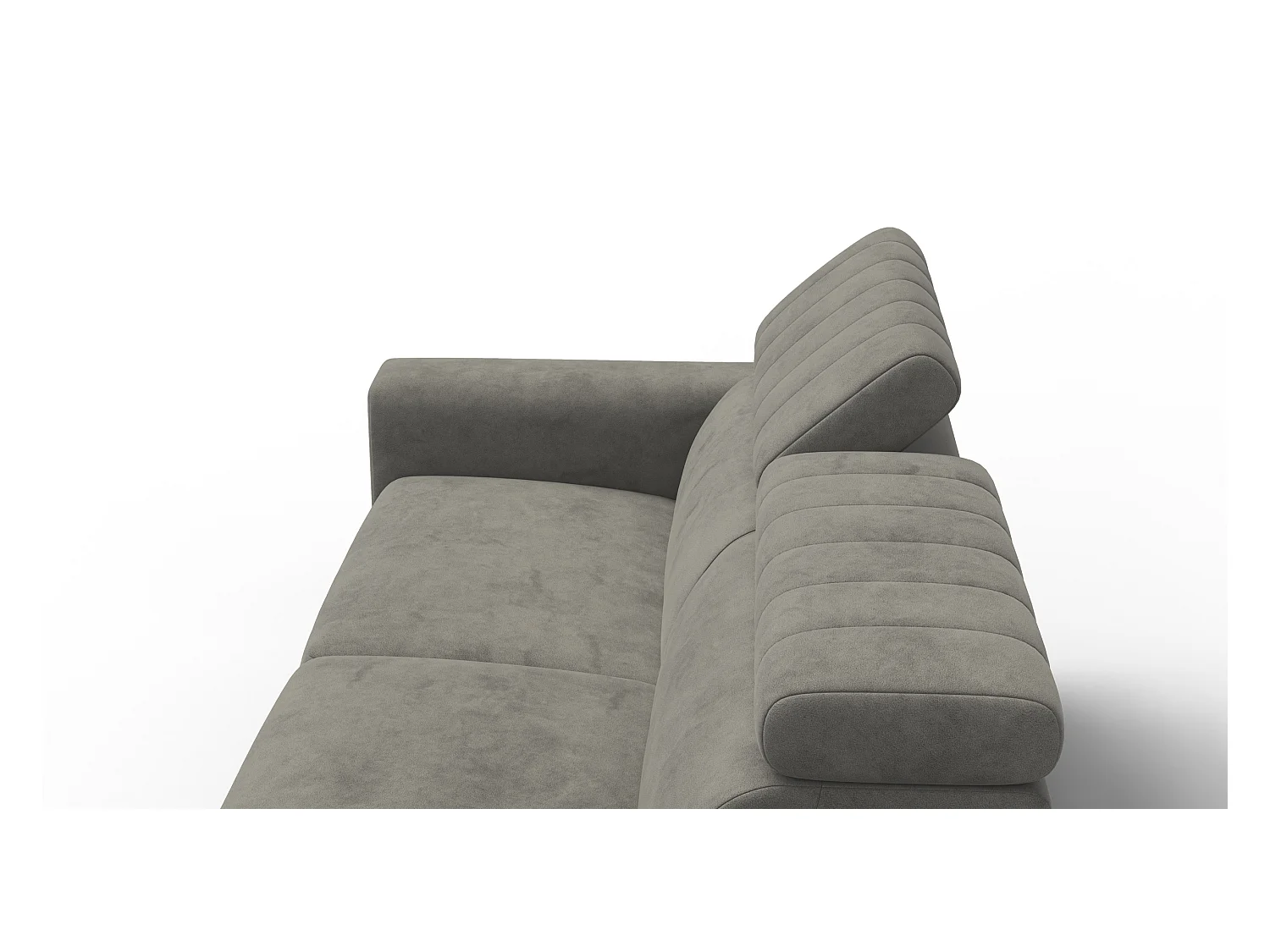 Canapé 3 places NORDEL, tissu taupe