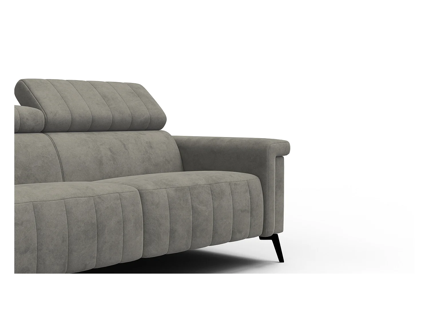 Canapé 3 places NORDEL, tissu taupe