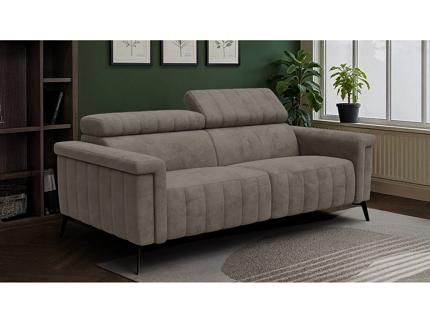 Sofa 3-Sitzer NORDEL, taupe