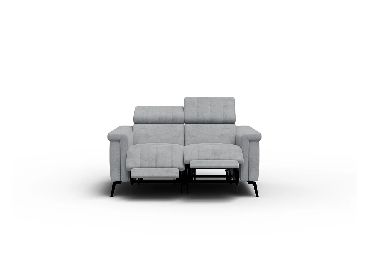 Canapé relax 2 places NORDEL, tissu gris