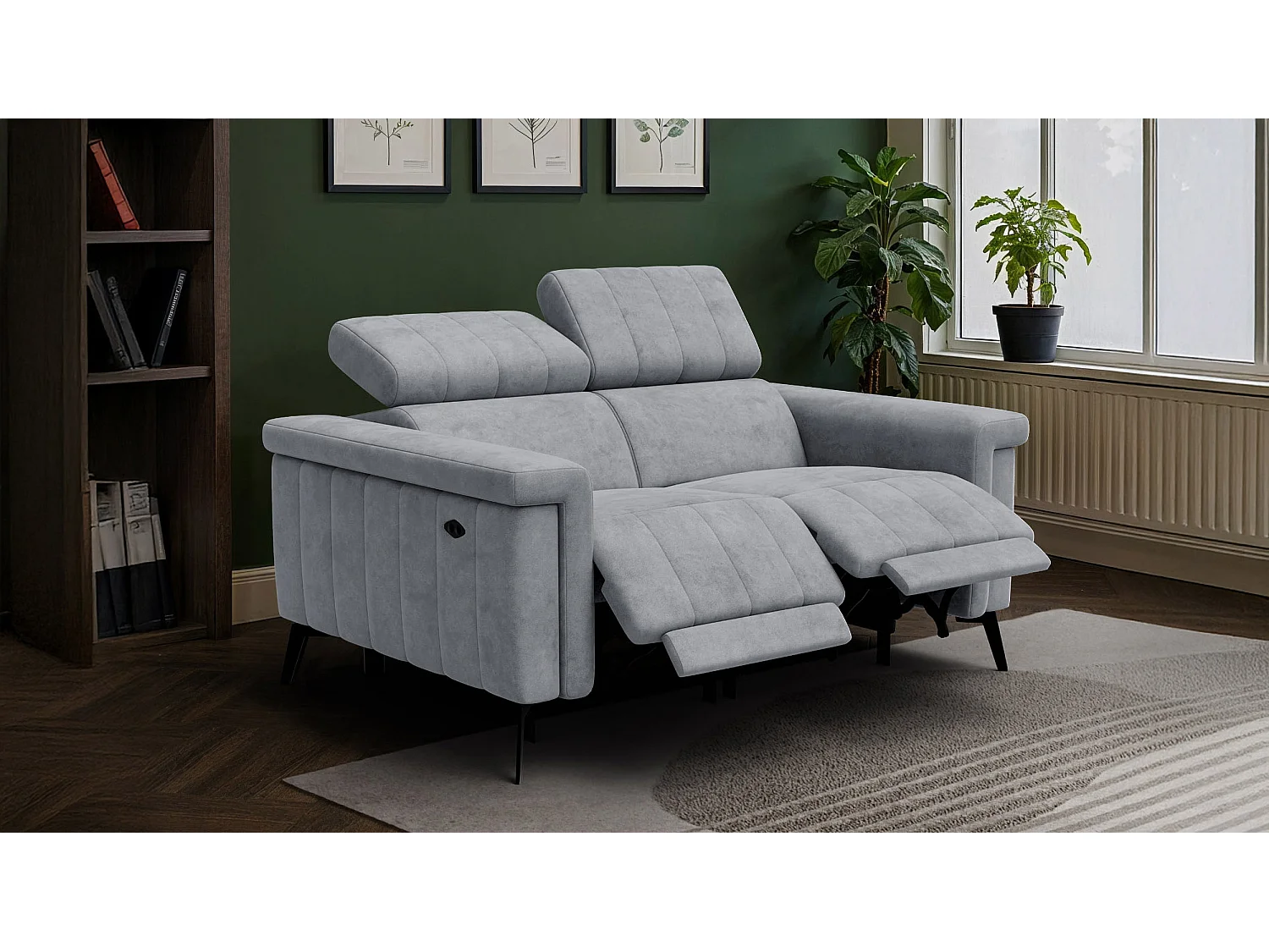 Relaxsofa 2-Sitzer NORDEL, grau