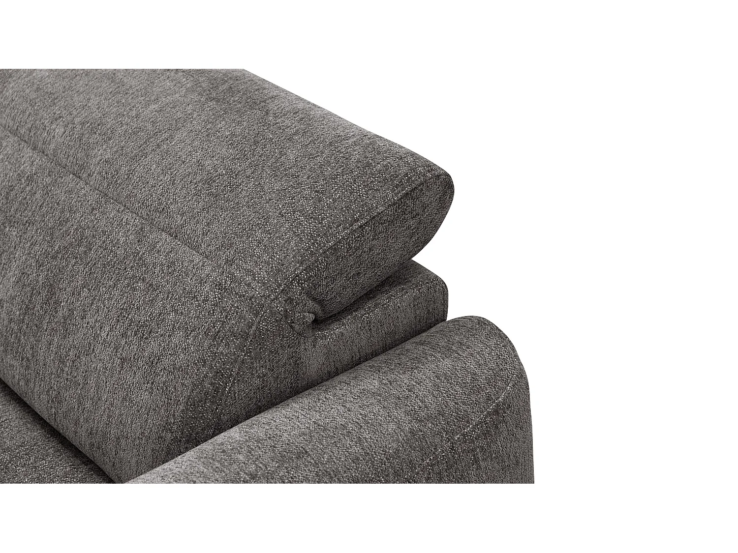 Canapé d'angle 4 places NERO, tissu gris foncé