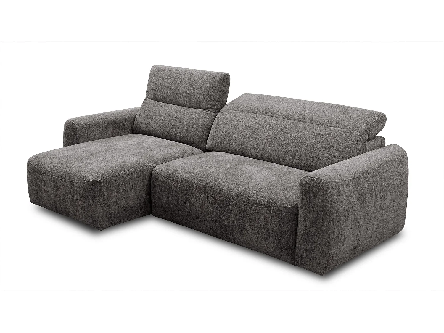 Ecksofa 4-Sitzer links NERO, dunkelgrau