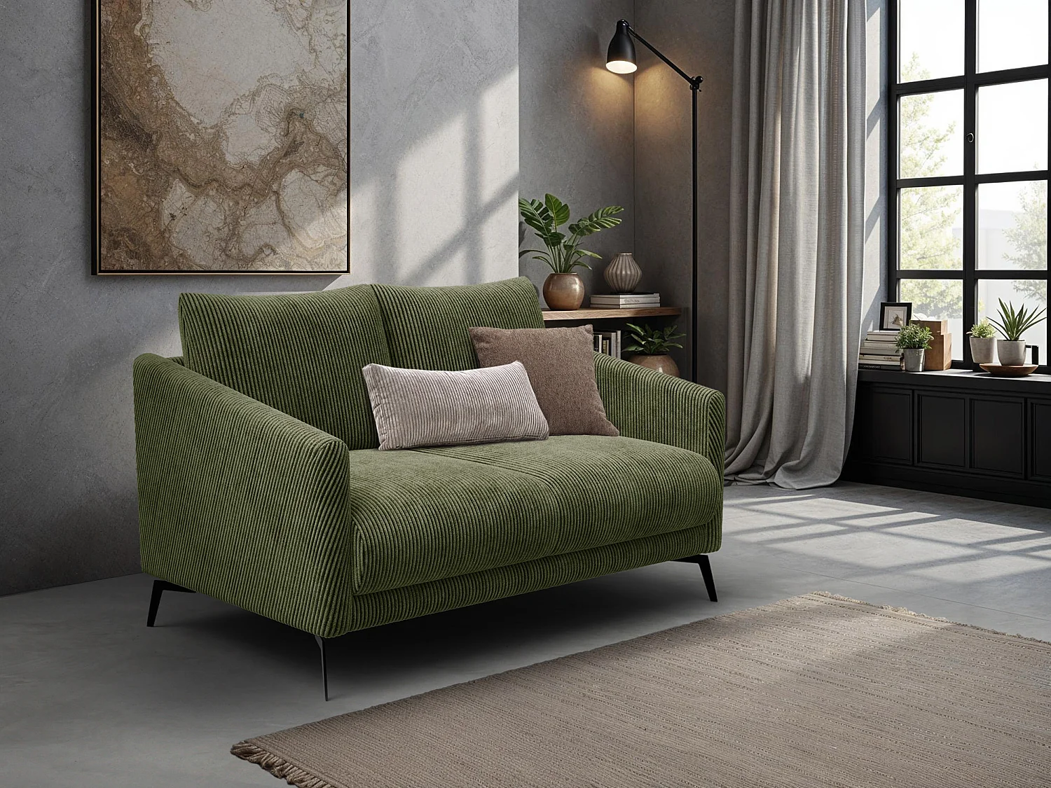 Sofa 2-Sitzer VILT, olive