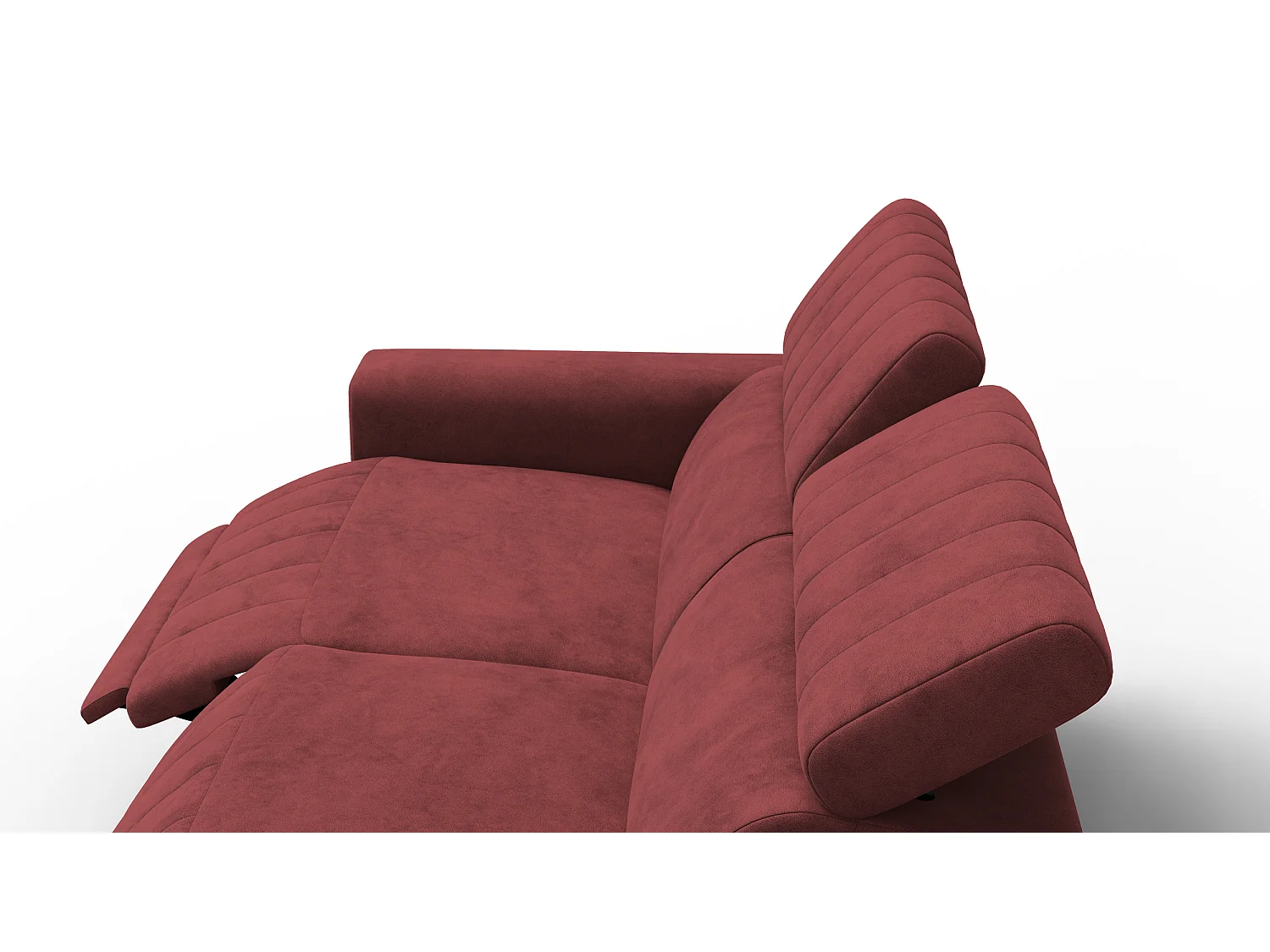 Relaxsofa 3-Sitzer NORDEL, bordeaux