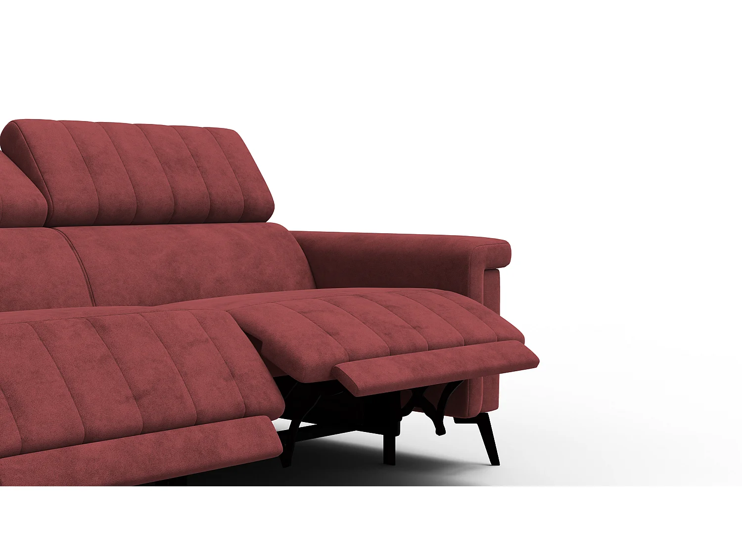 Relaxsofa 3-Sitzer NORDEL, bordeaux