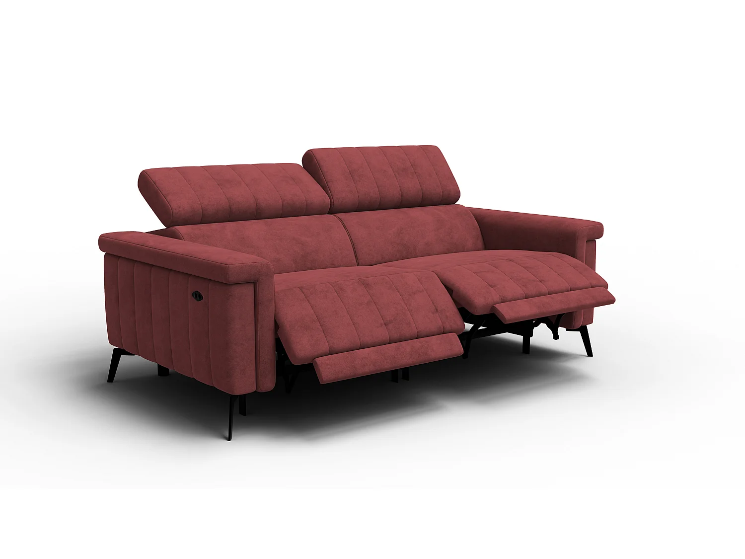 Relaxsofa 3-Sitzer NORDEL, bordeaux