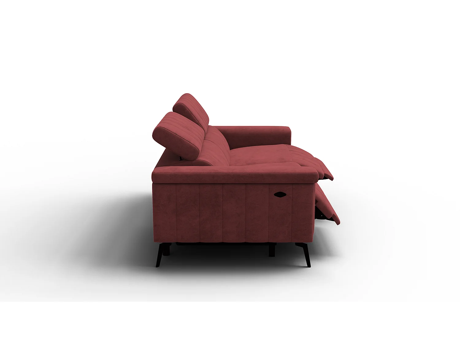Relaxsofa 3-Sitzer NORDEL, bordeaux
