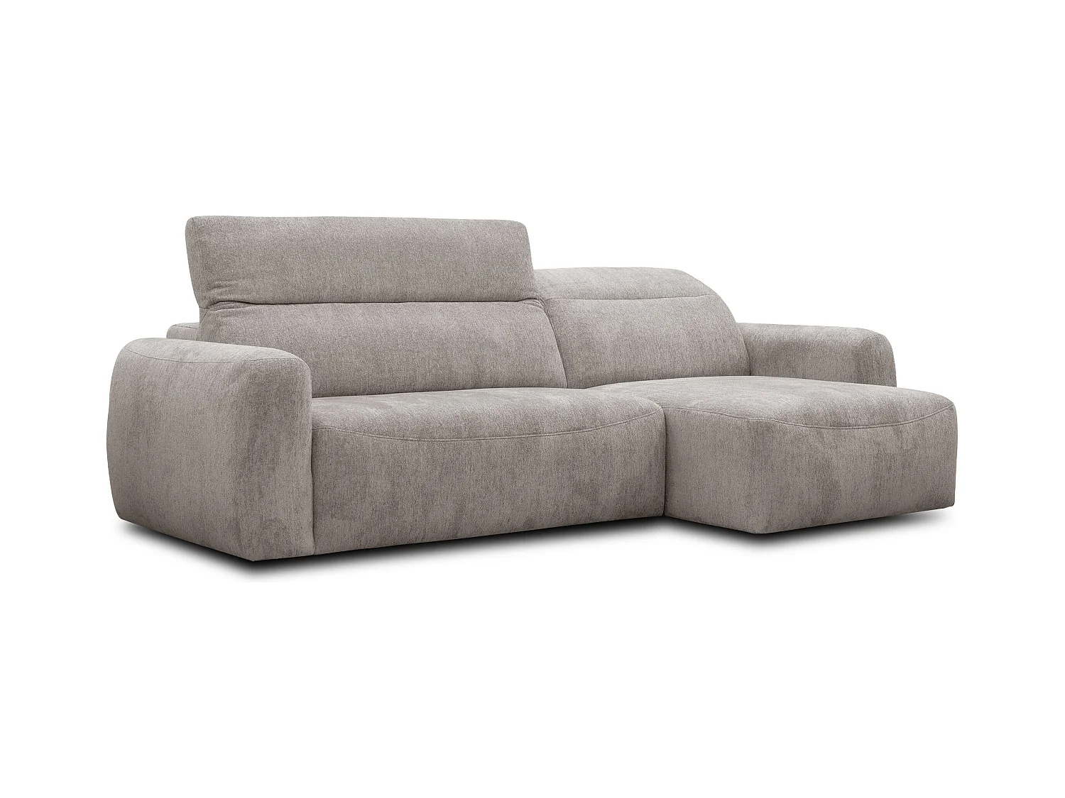 Canapé d'angle 4 places NERO, tissu beige