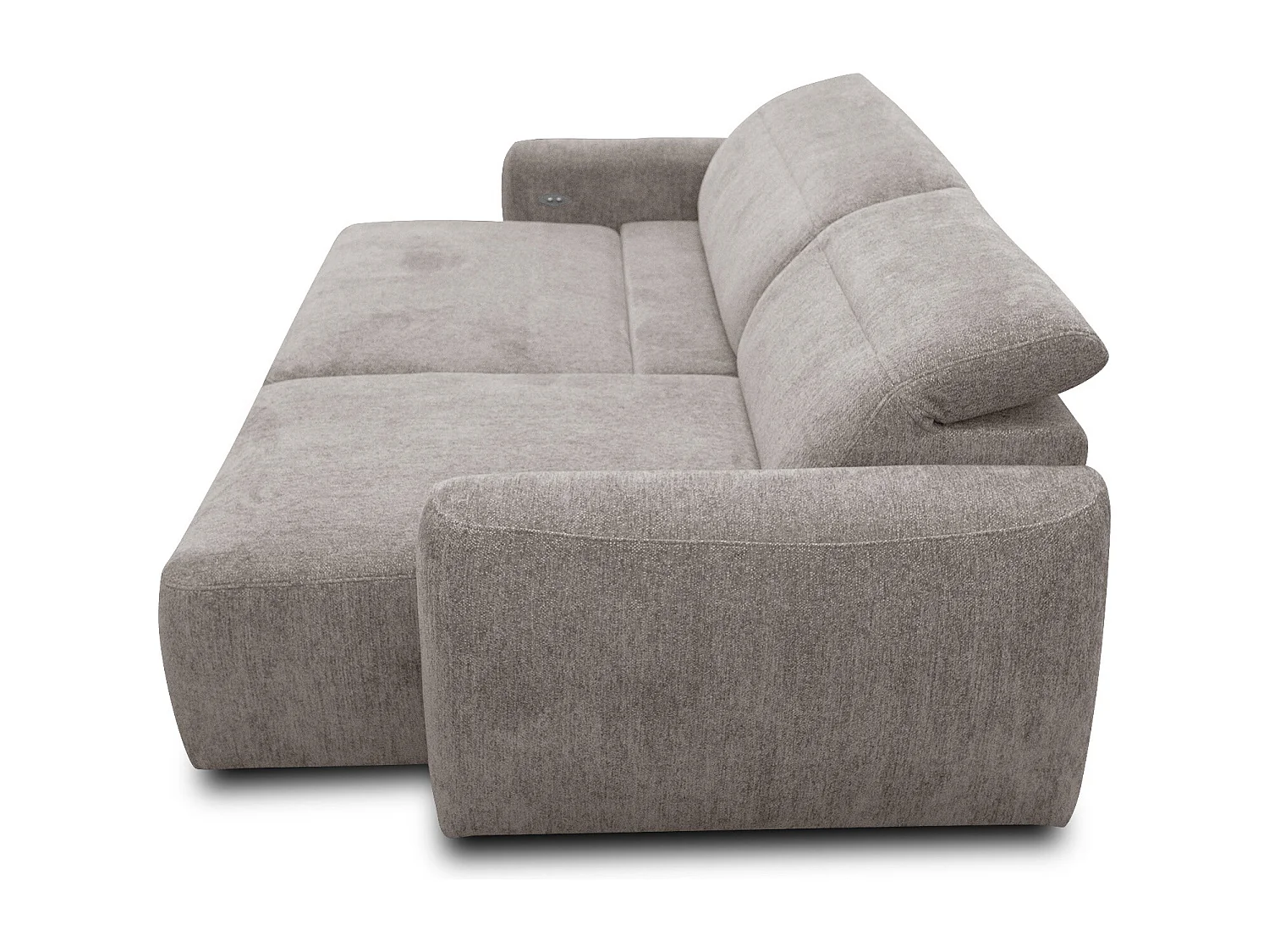 Canapé d'angle 4 places NERO, tissu beige