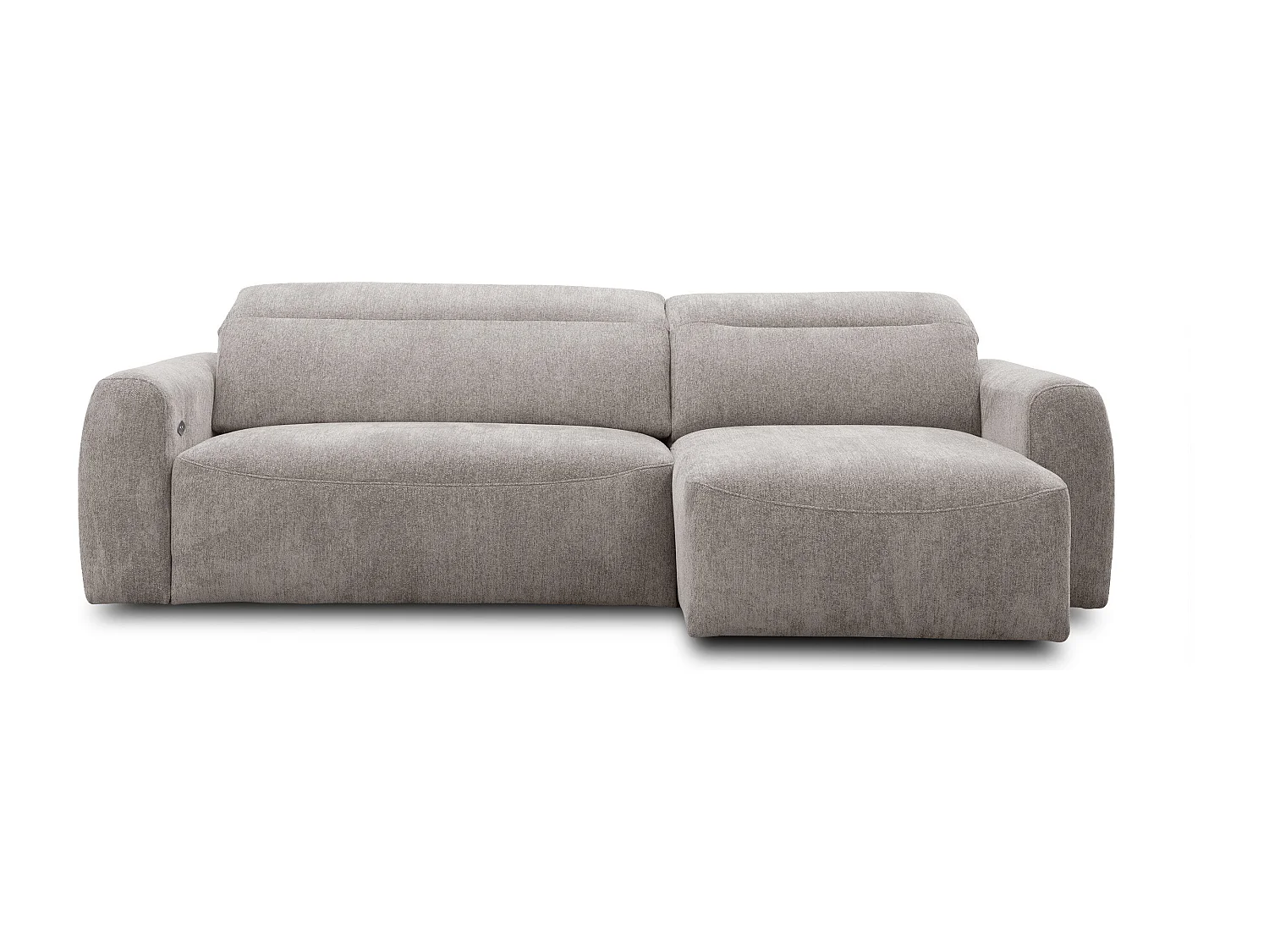 Canapé d'angle 4 places NERO, tissu beige