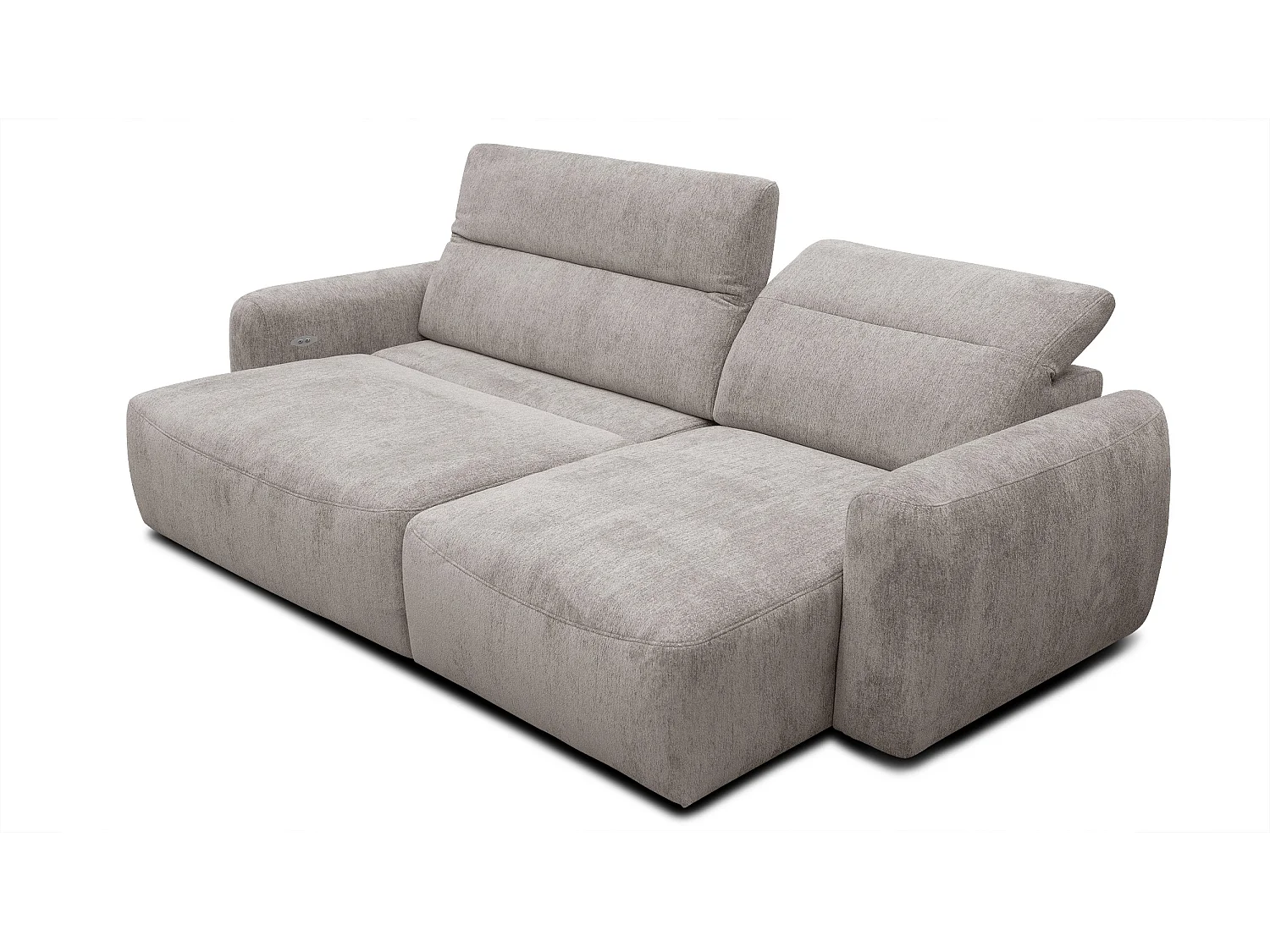 Canapé d'angle 4 places NERO, tissu beige