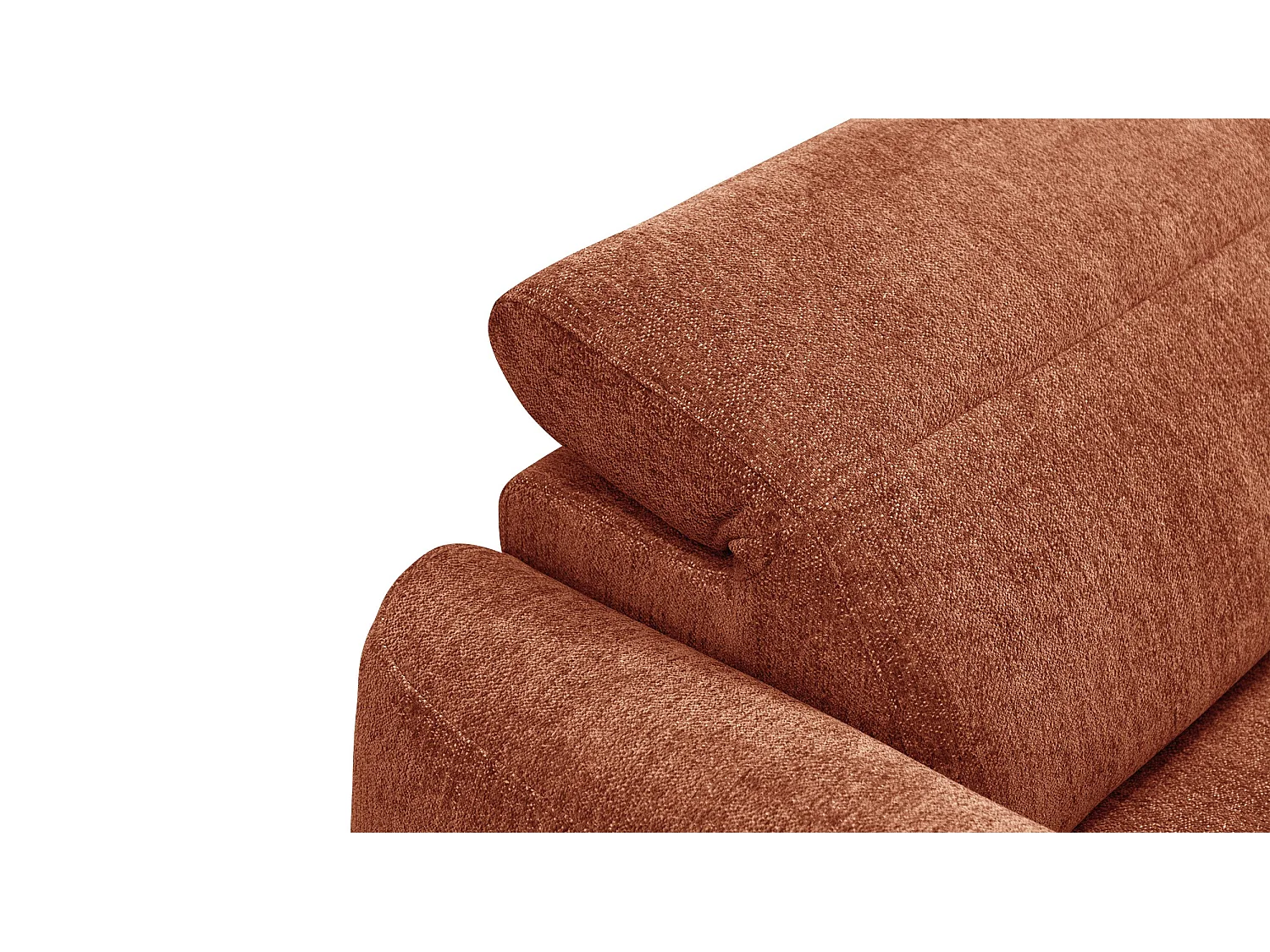 Canapé d'angle 4 places NERO, tissu orange