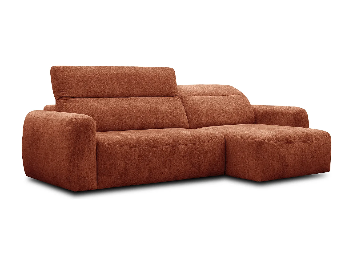 Ecksofa 4-Sitzer rechts NERO, orange