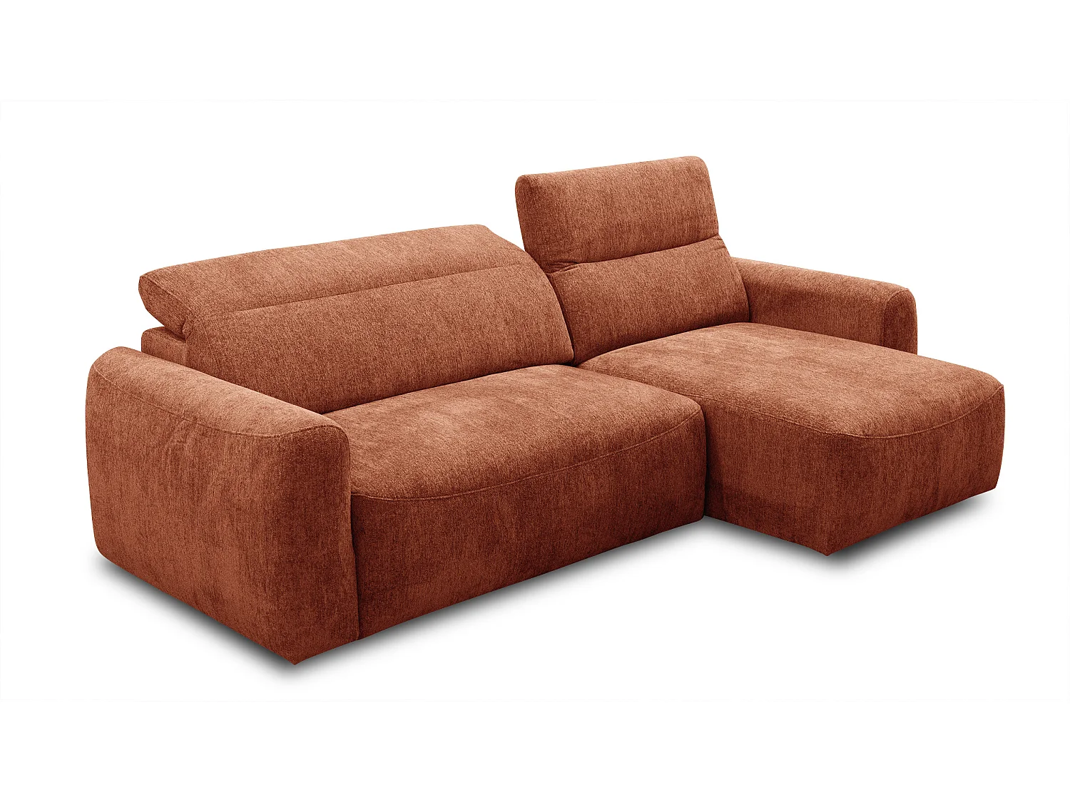 Ecksofa 4-Sitzer rechts NERO, orange