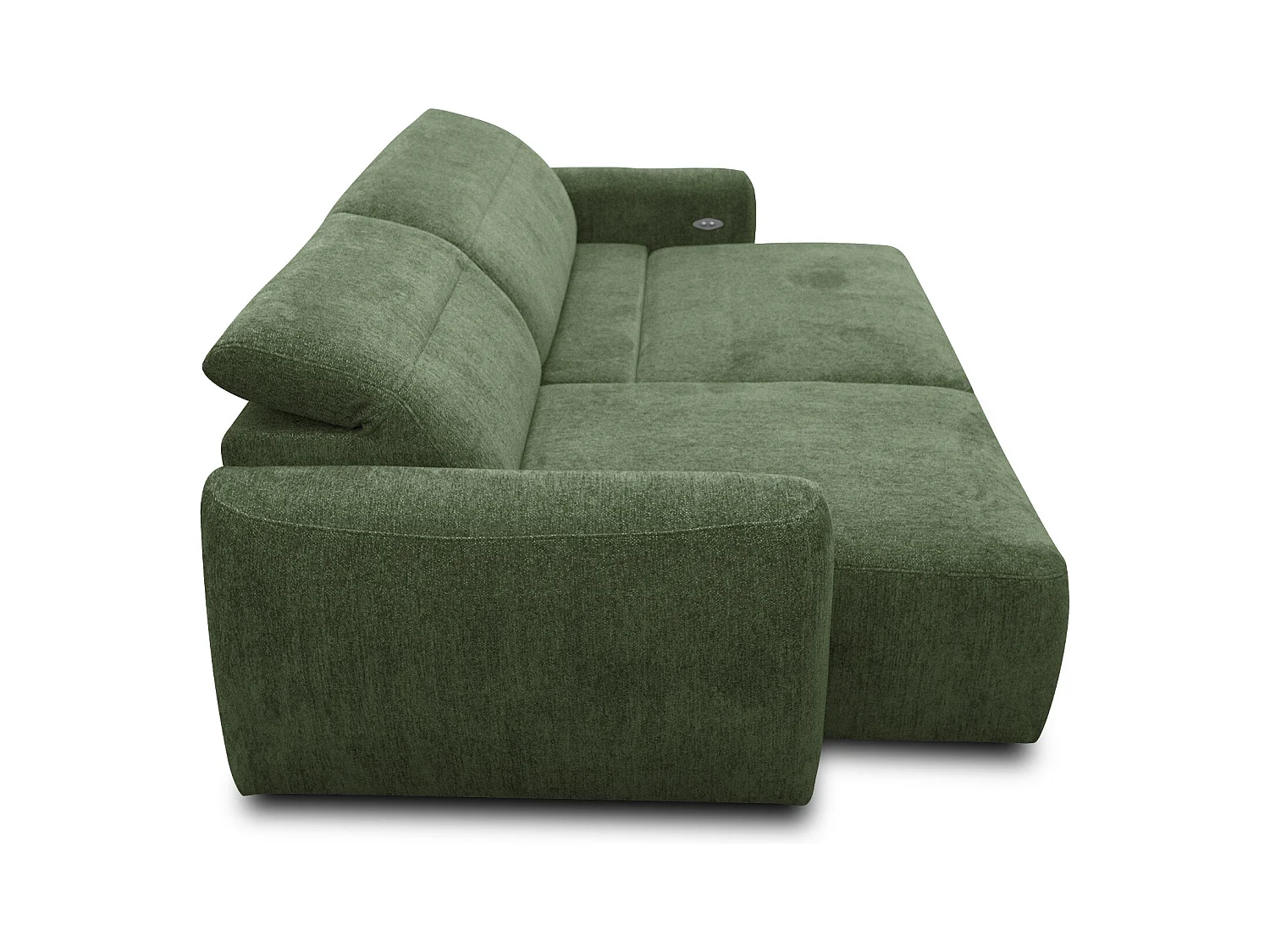 Canapé d'angle 4 places NERO, tissu vert