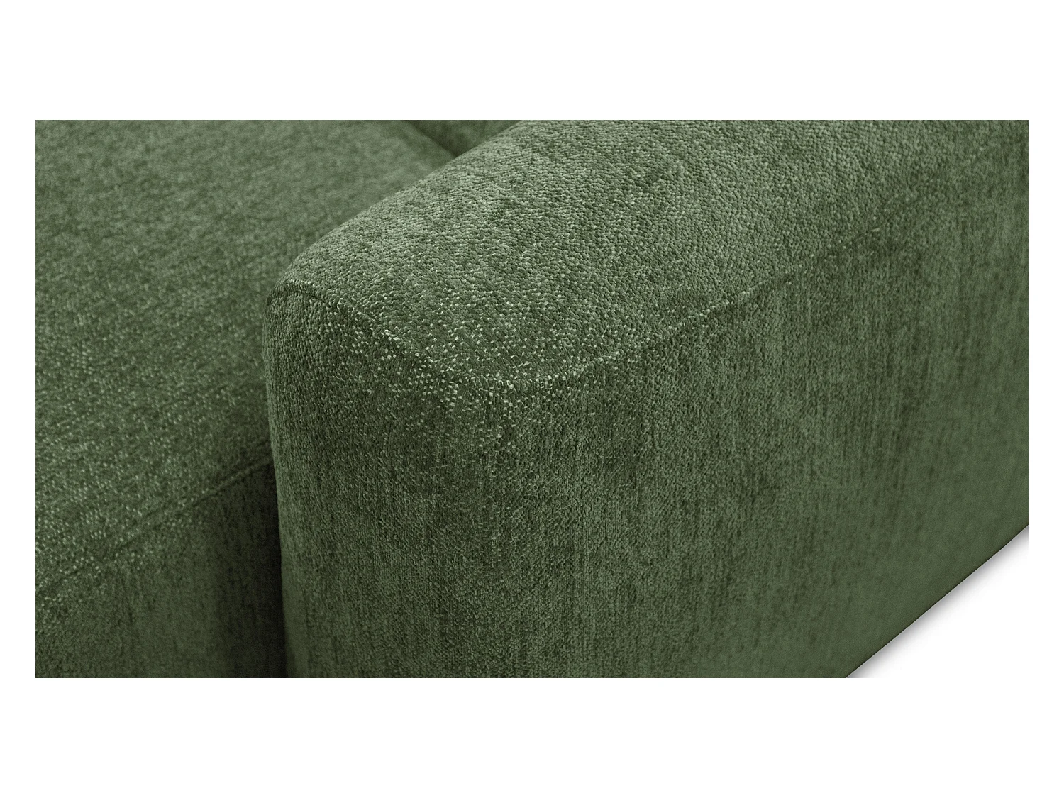 Canapé d'angle 4 places NERO, tissu vert