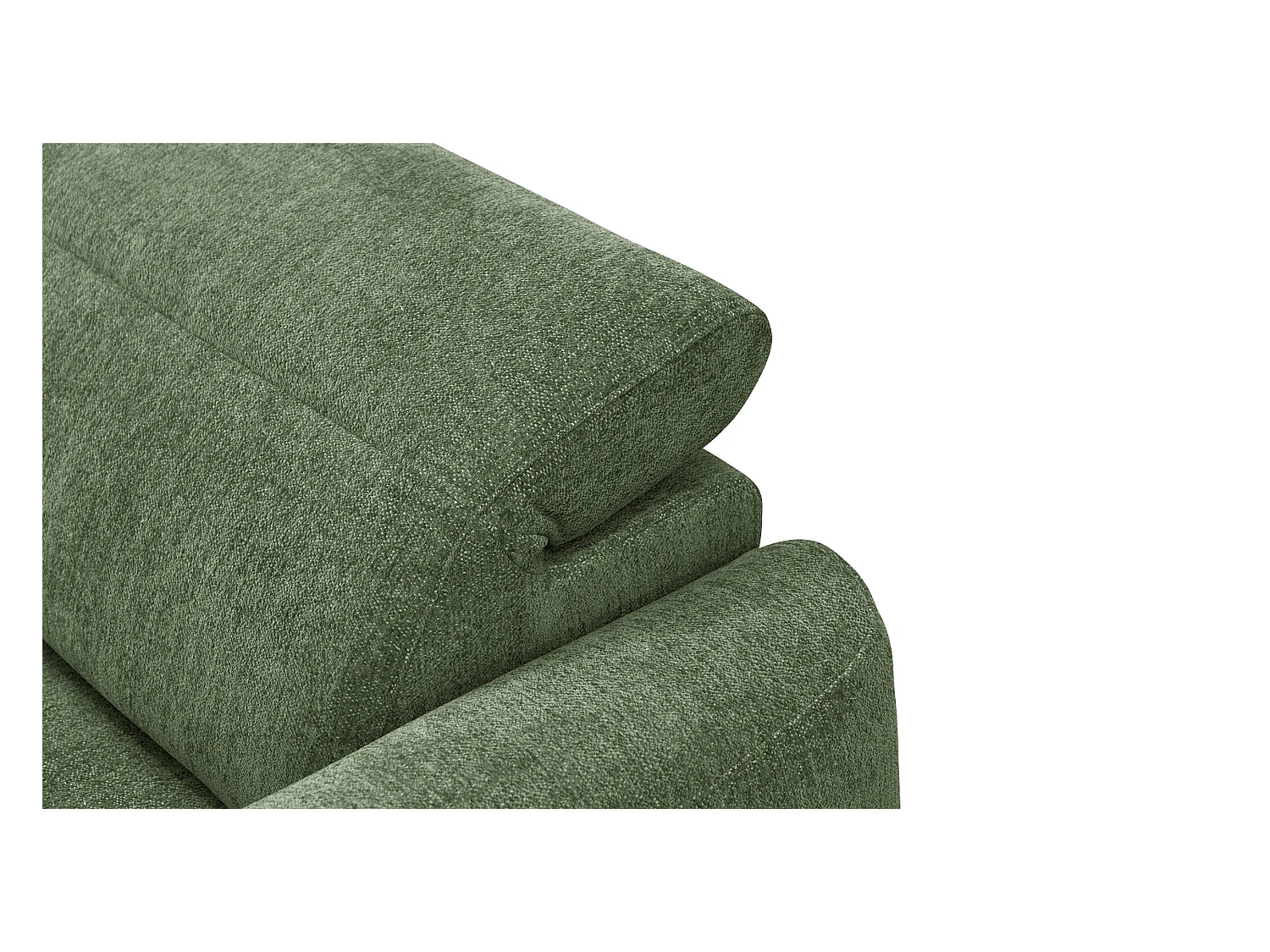 Canapé d'angle 4 places NERO, tissu vert