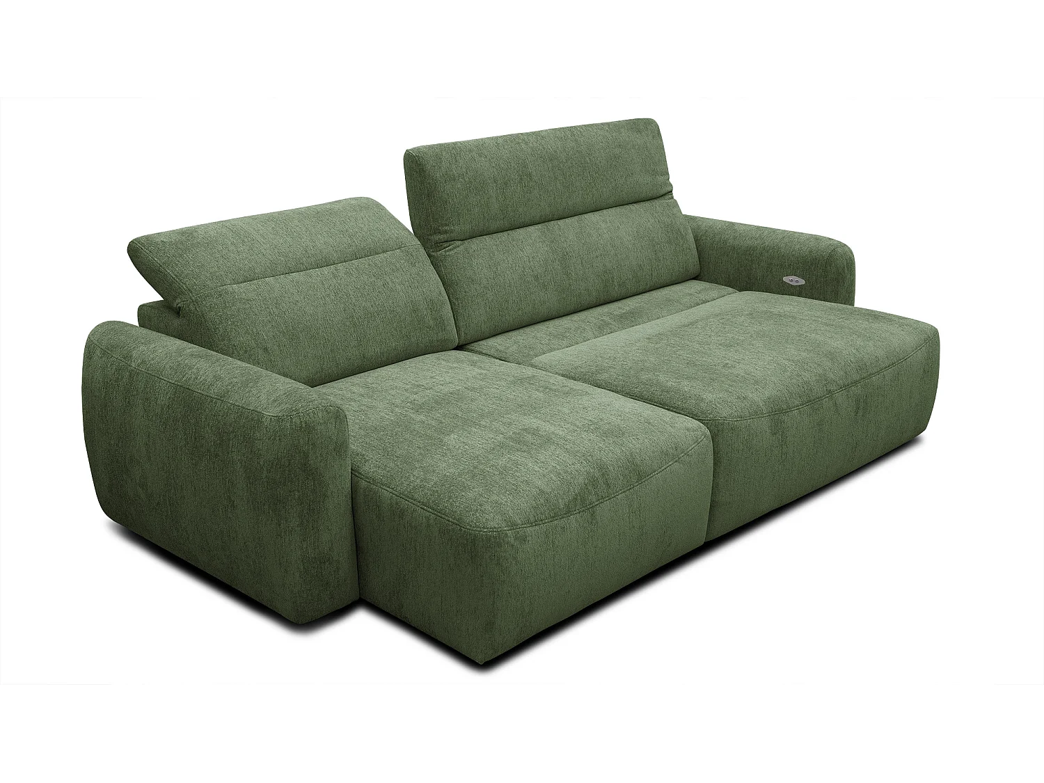 Ecksofa 4-Sitzer links NERO, dunkelgrün