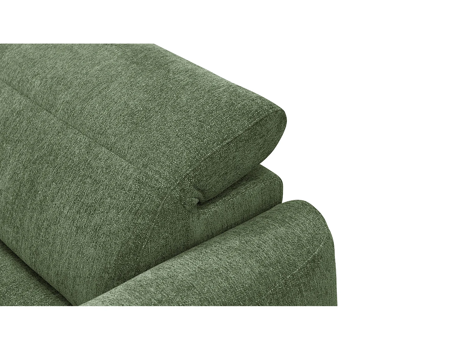 Ecksofa 4-Sitzer links NERO, dunkelgrün