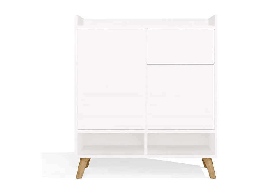 Komoda Colin | Biała | 80x35x92 cm | Nowoczesny Design