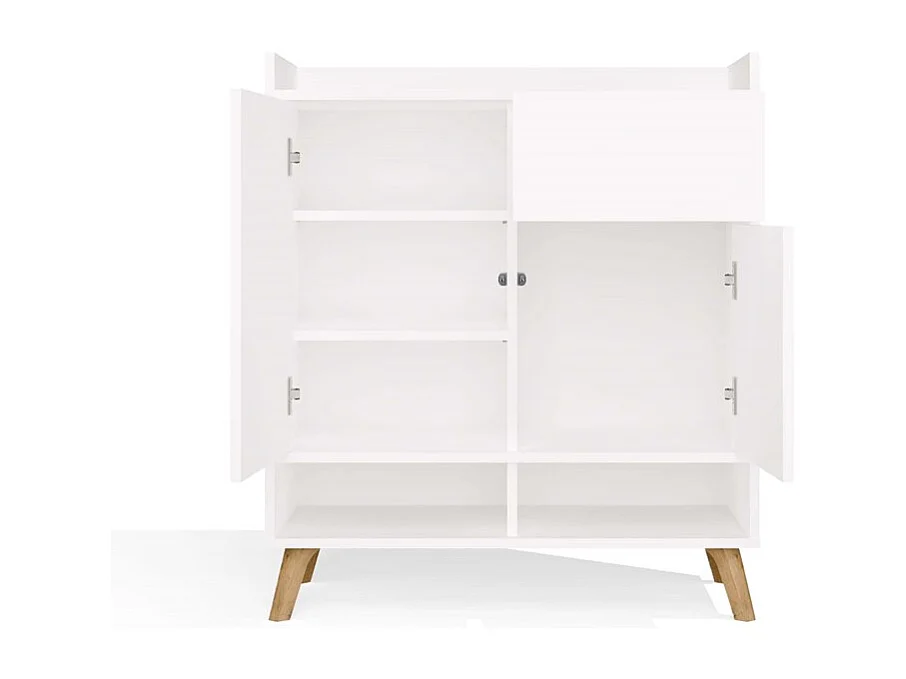 Komoda Colin | Biała | 80x35x92 cm | Nowoczesny Design
