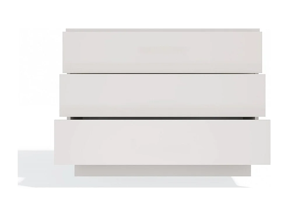 AMBER - Cassettiera con 3 cassetti 85×66×40 per camera da letto e soggiorno - Beige