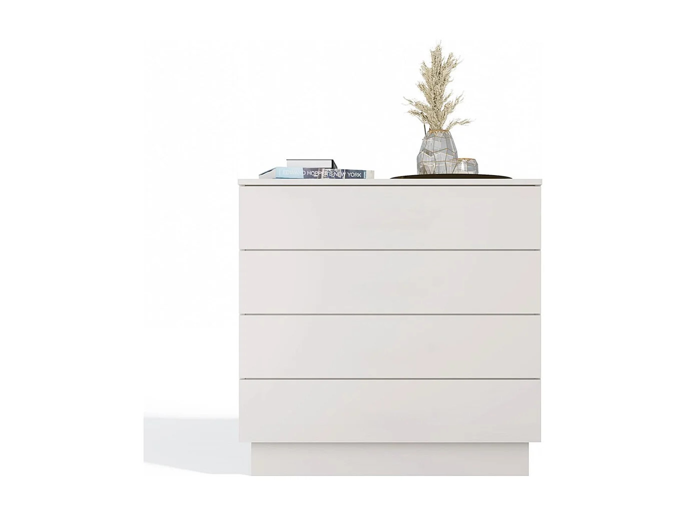 AMBER - Cassettiera con 4 cassetti 85×84×40 per camera da letto e soggiorno - Beige