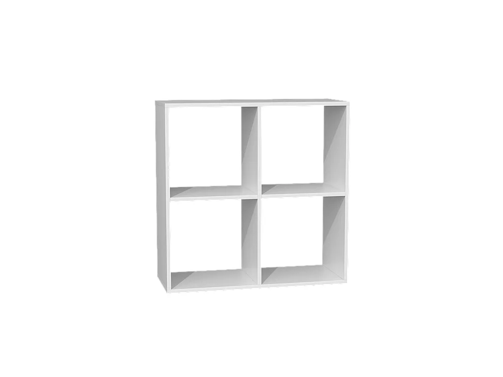 Regał Malax 2x2 | Biały | 74x30x75 cm | Regał Komorowy