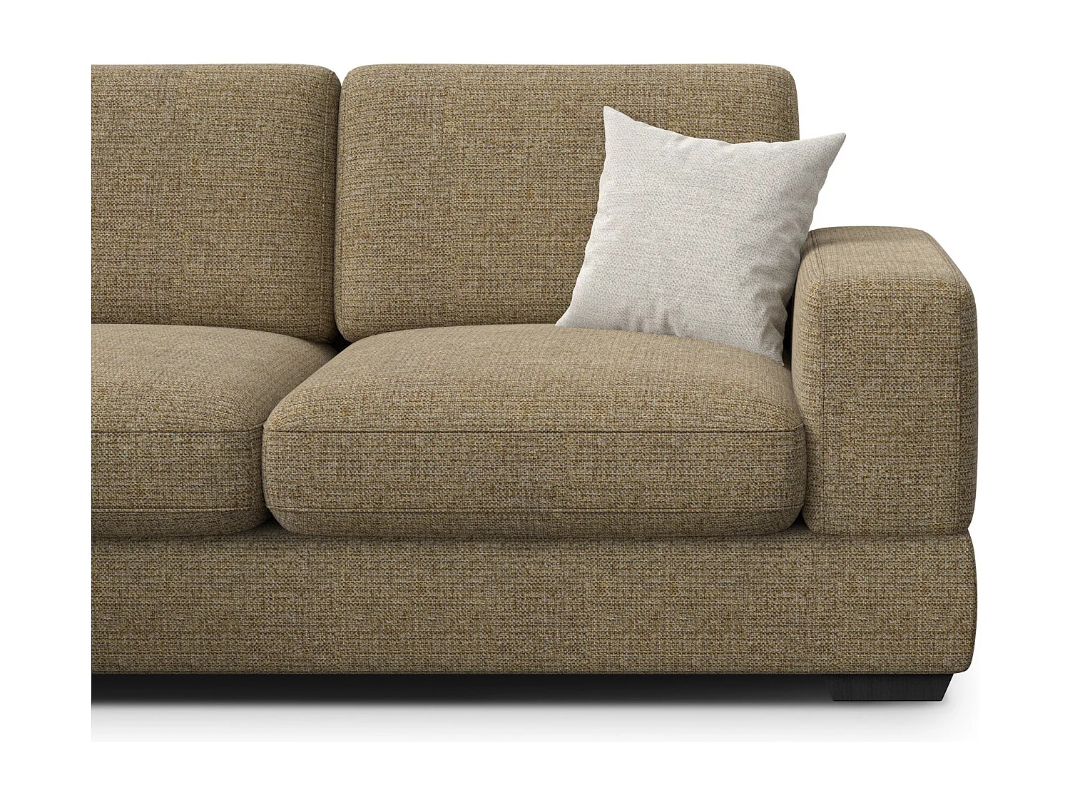 Canapé d'angle gauche 4 places OTTO, tissu taupe