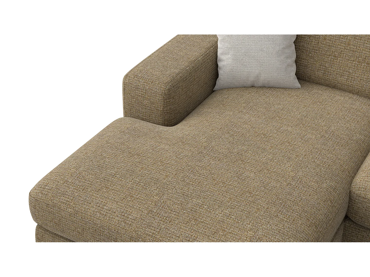 Canapé d'angle gauche 4 places OTTO, tissu taupe