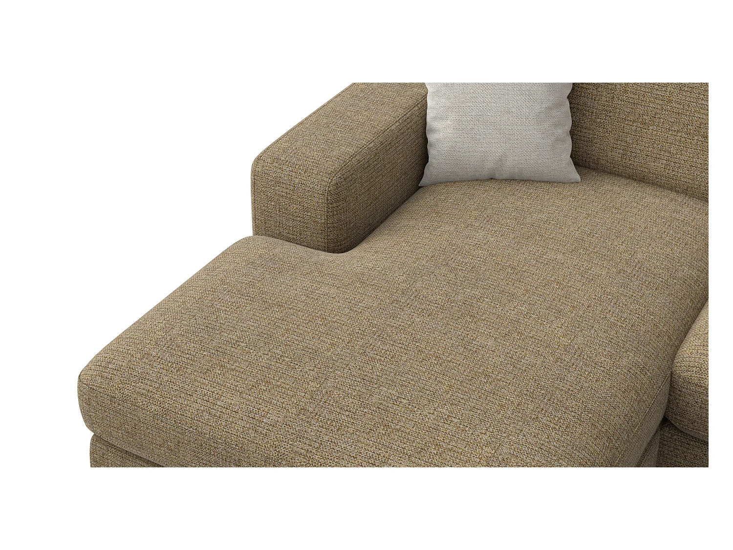 Canapé d'angle gauche 4 places OTTO, tissu taupe