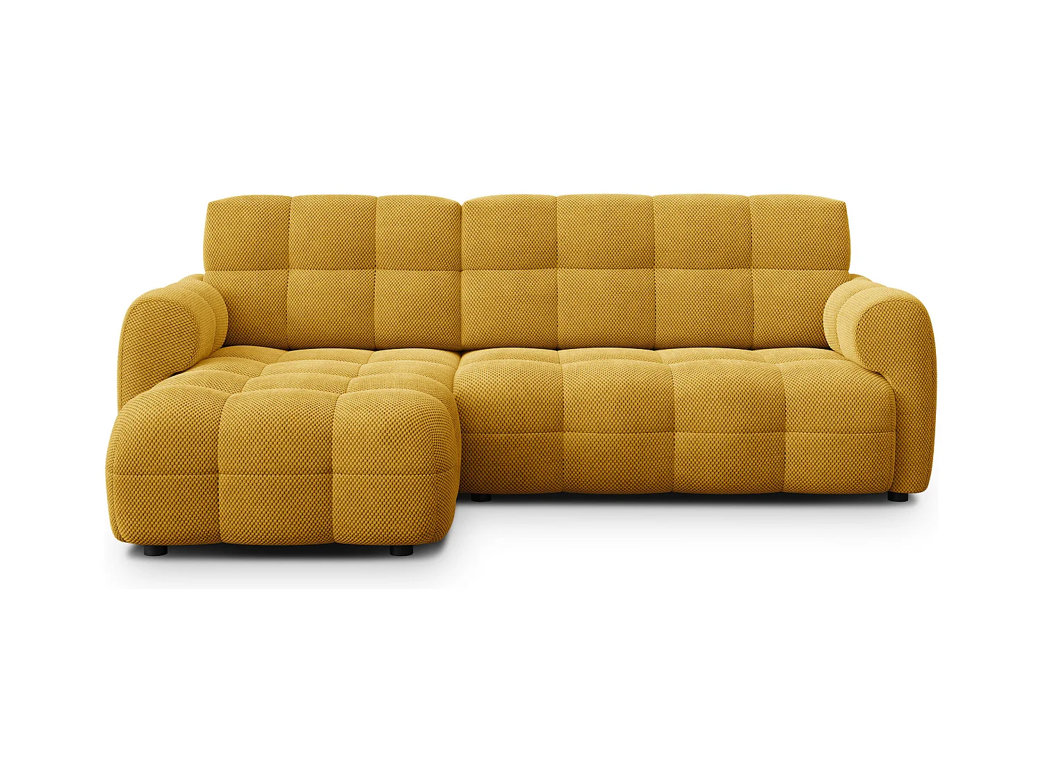 CANAPÉ D'ANGLE MELLOW 3 places, tissu jaune