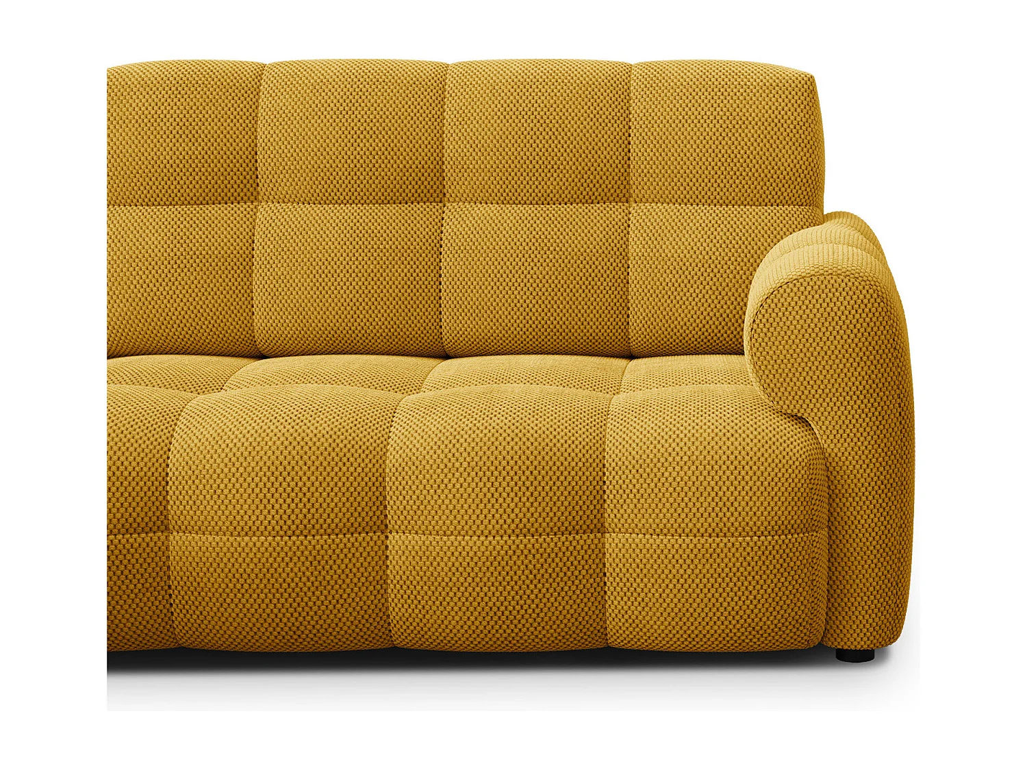 CANAPÉ D'ANGLE MELLOW 3 places, tissu jaune