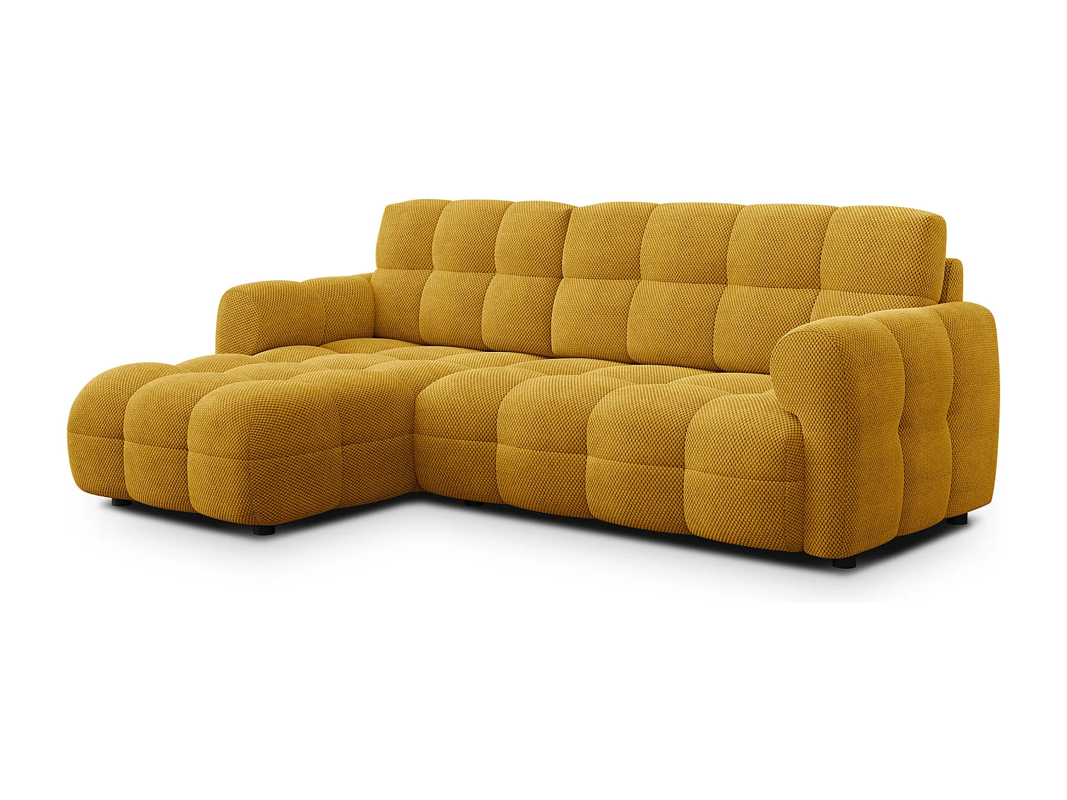 Ecksofa 3-Sitzer links MELLOW, safran