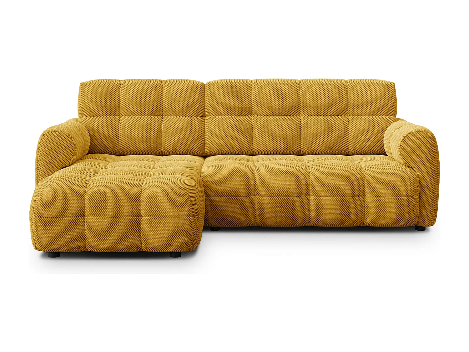 Ecksofa 3-Sitzer links MELLOW, safran