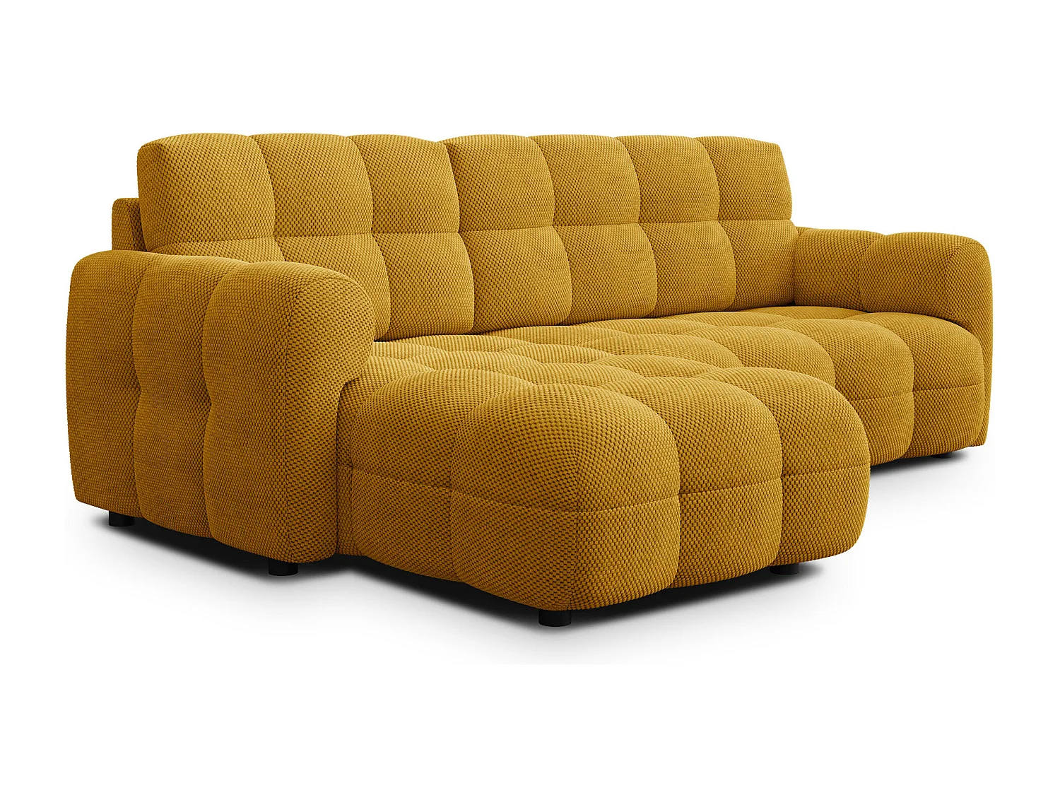 Ecksofa 3-Sitzer links MELLOW, safran