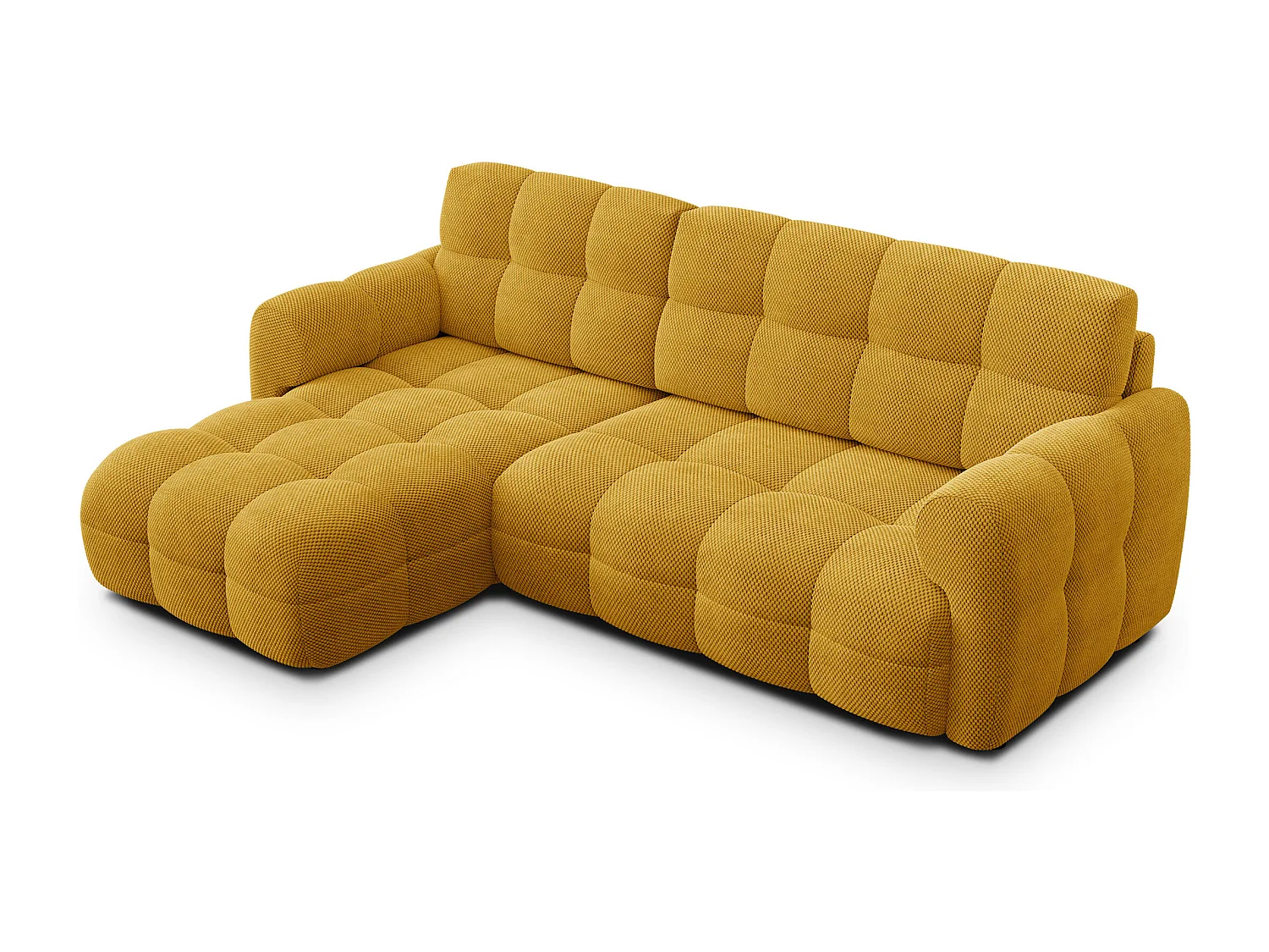 Ecksofa 3-Sitzer links MELLOW, safran