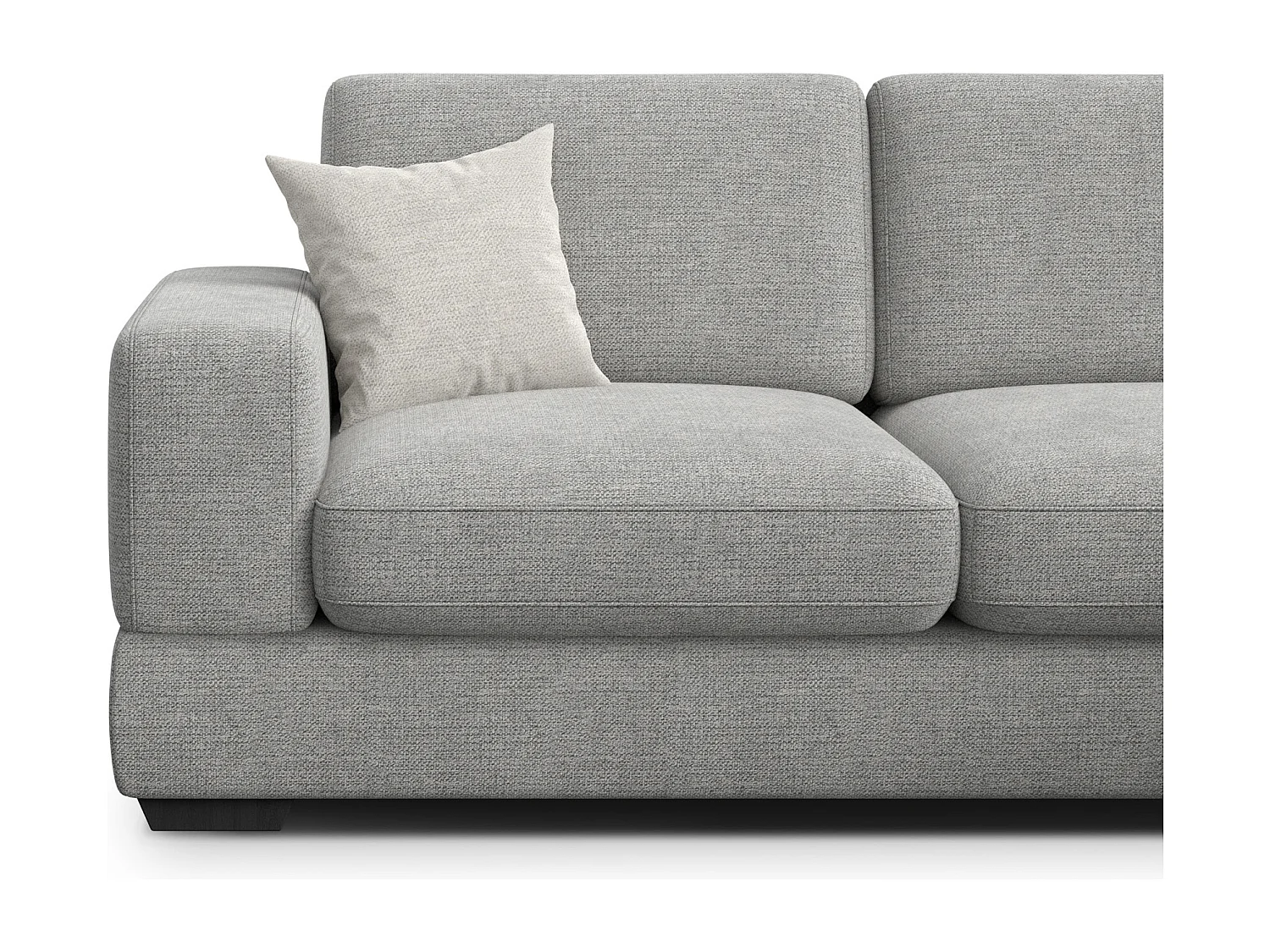 Canapé d'angle droit 4 places OTTO, tissu gris