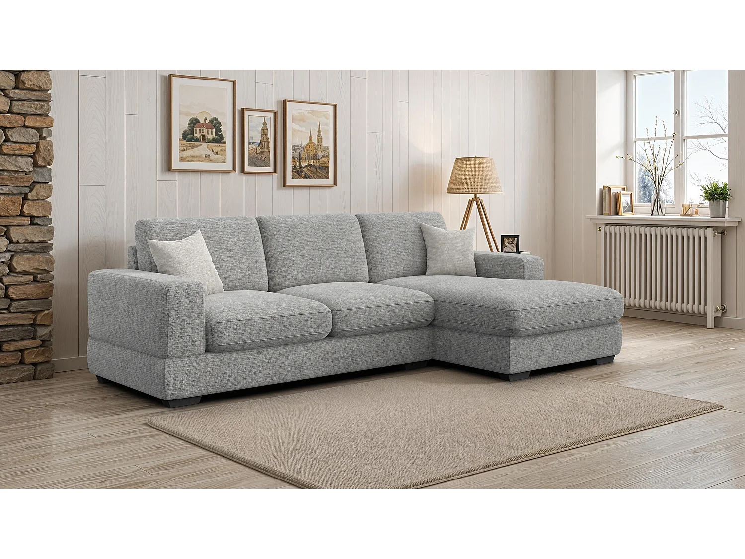 Ecksofa 4-Sitzer rechts OTTO, grau