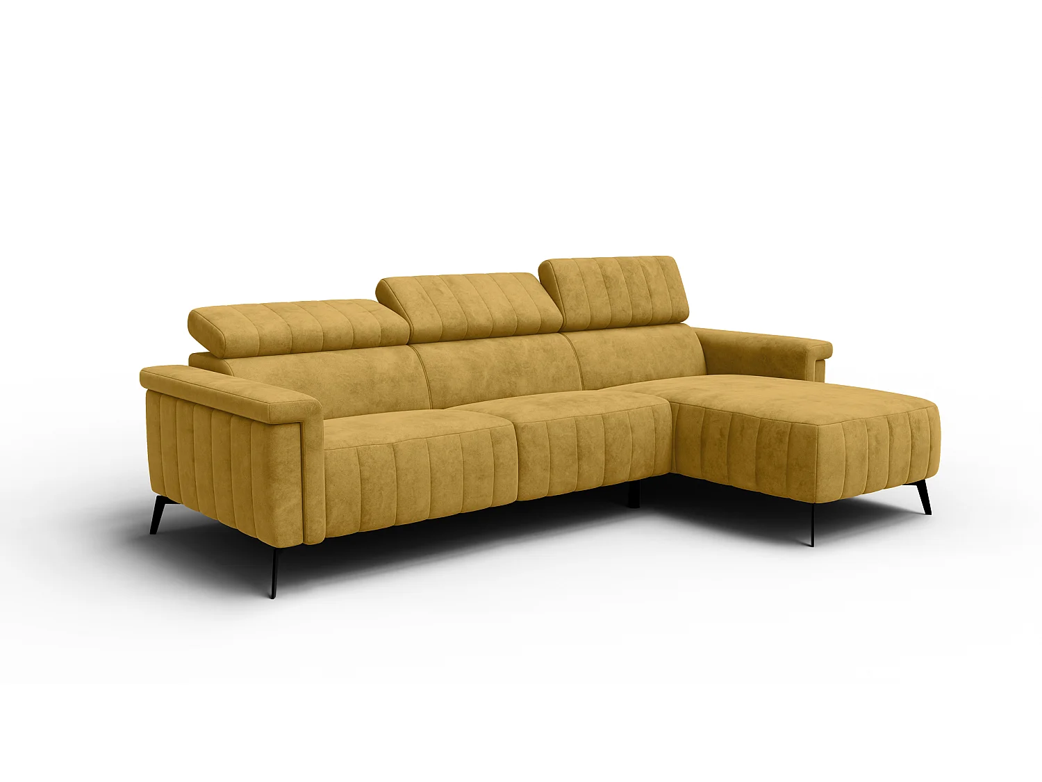 Ecksofa 4-Sitzer NORDEL, senfgelb