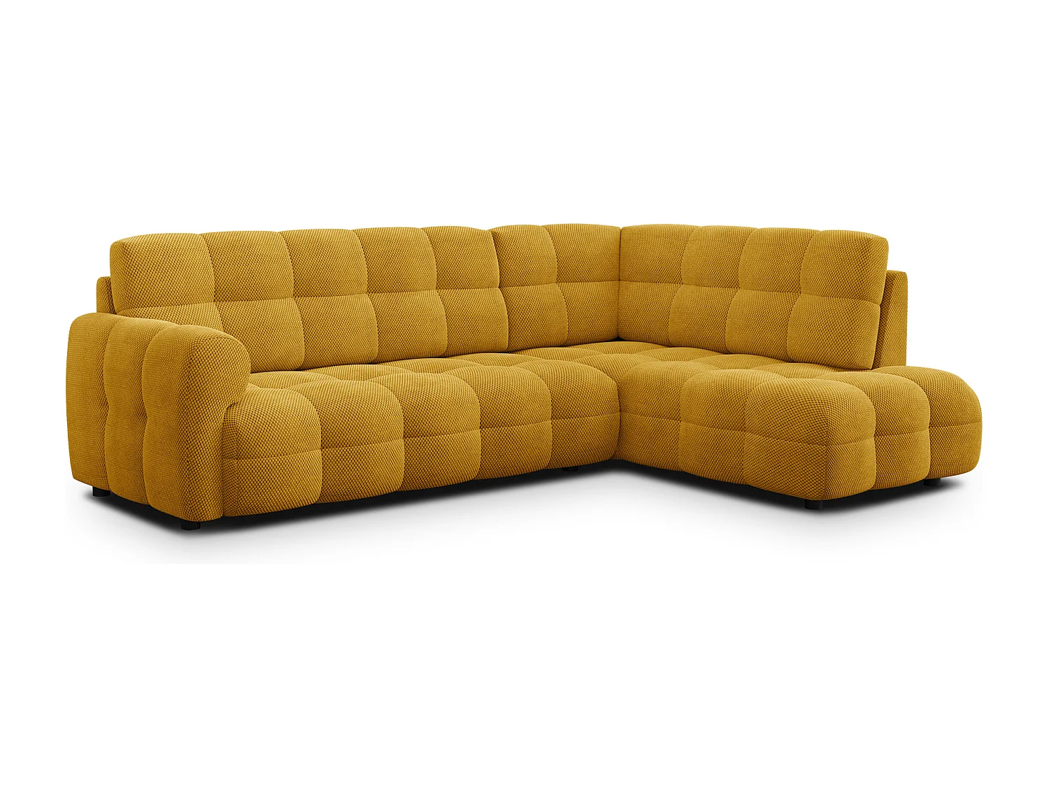 Ecksofa 5-Sitzer rechts MELLOW, safran