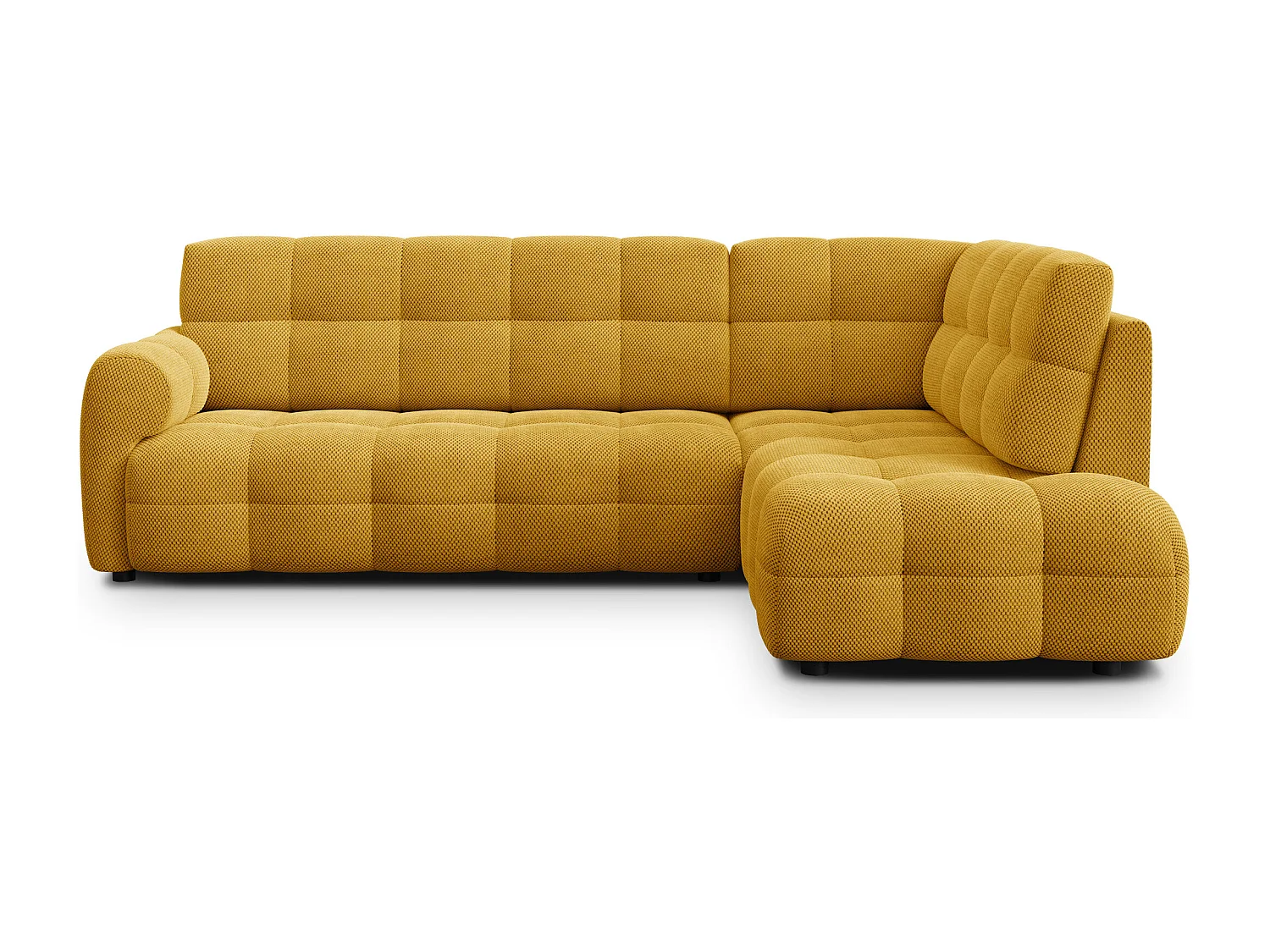 Ecksofa 5-Sitzer rechts MELLOW, safran