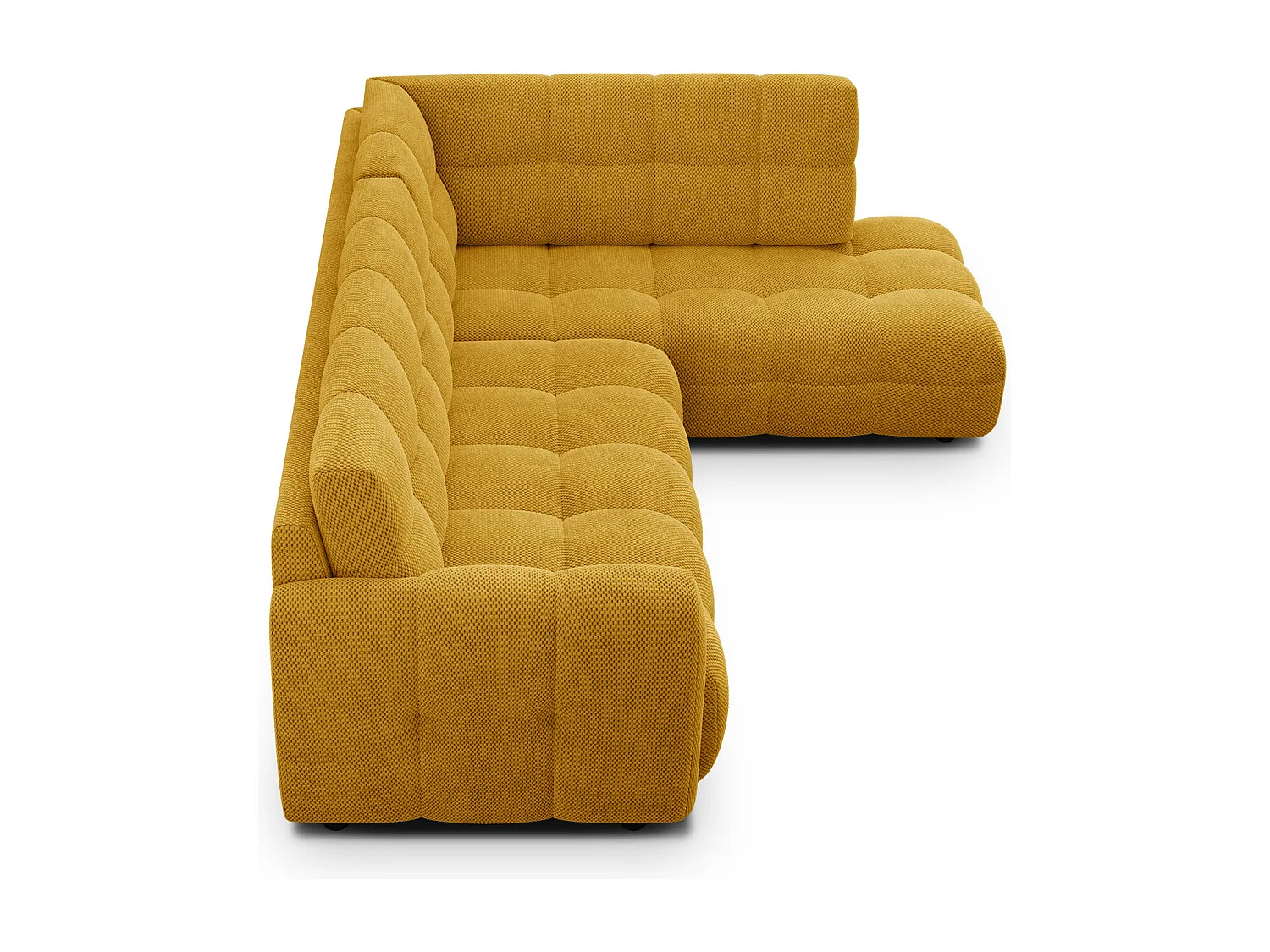 Ecksofa 5-Sitzer rechts MELLOW, safran