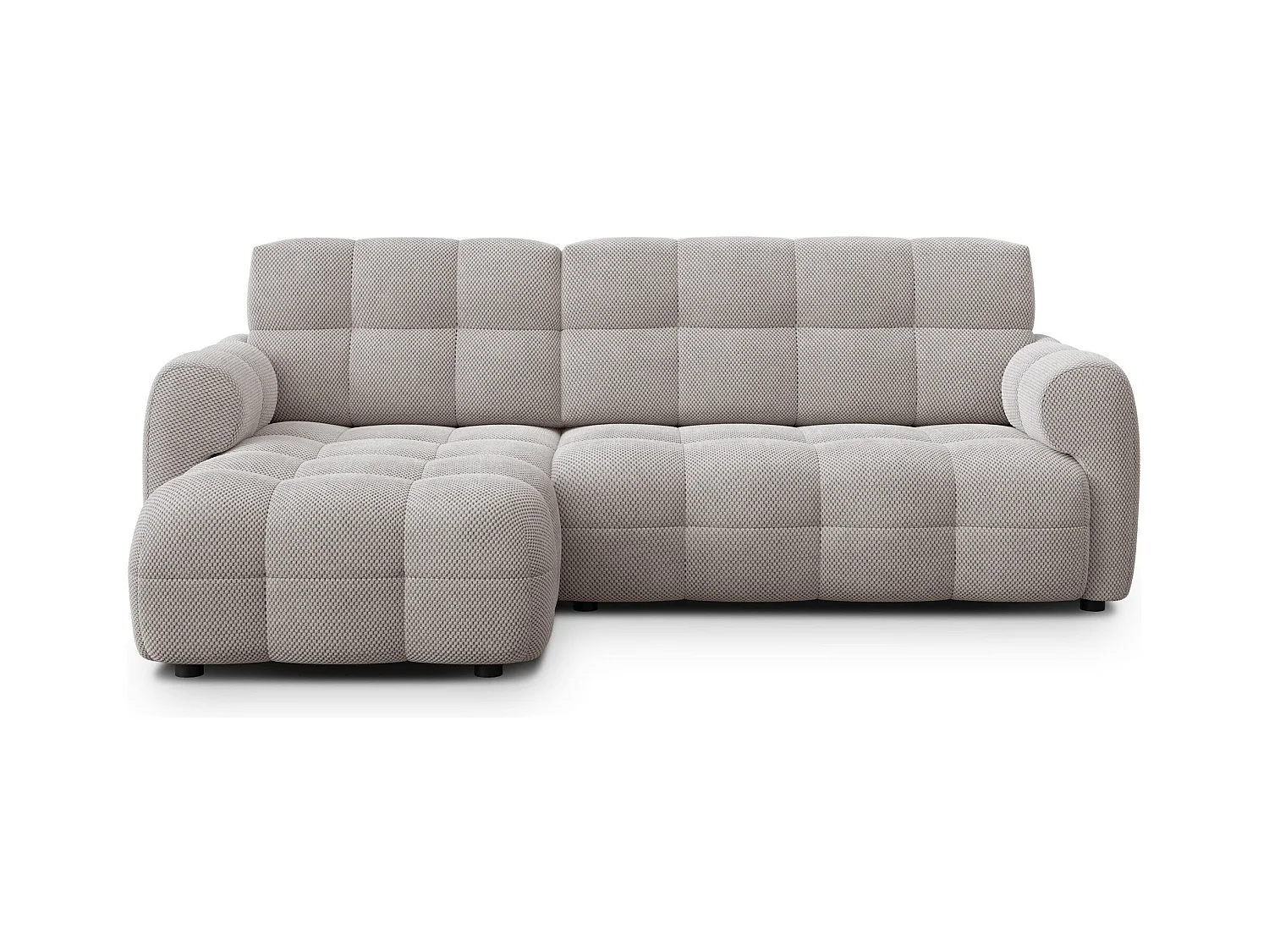 CANAPÉ D'ANGLE MELLOW 3 places, tissu beige